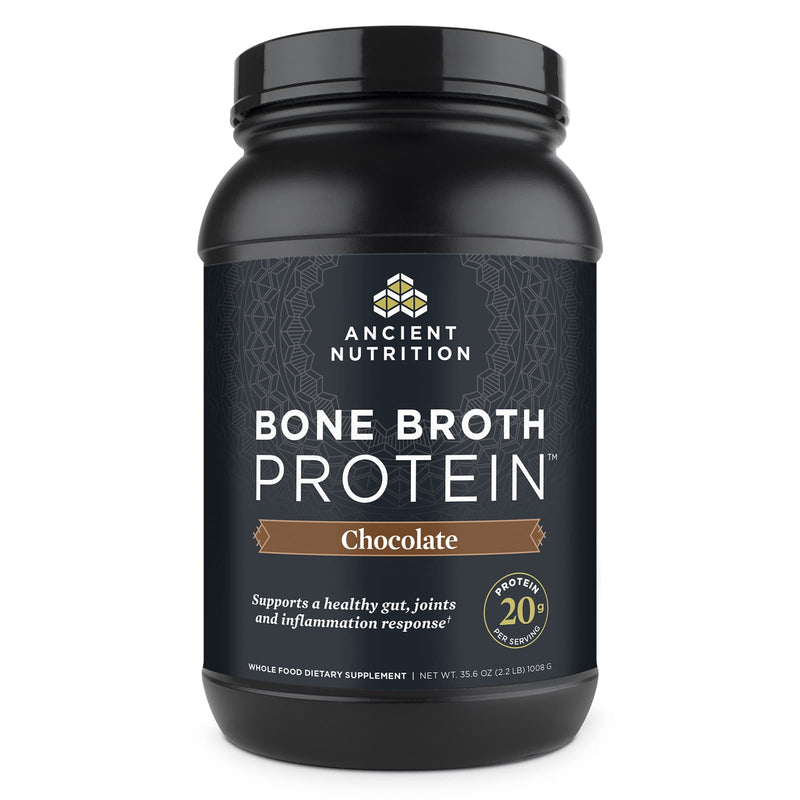 Ancient Nutrition, Bone Broth Protein, Chocolate, 40 Servings, 35.56 oz (1008 g) - DailyVita