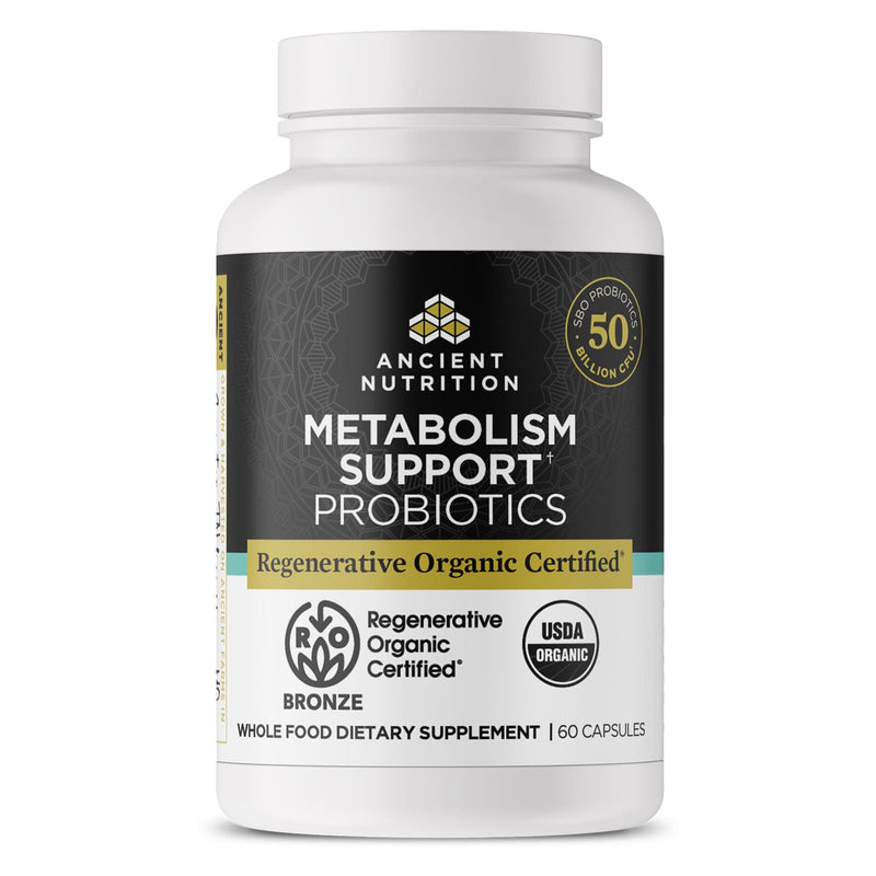 Ancient Nutrition ROC, Capsules, Metabolism Support Probiotics 50B, 60ct - DailyVita