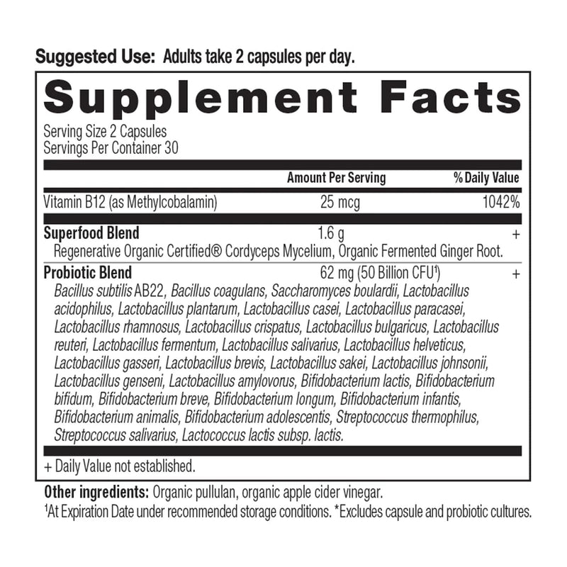 Ancient Nutrition ROC, Capsules, Metabolism Support Probiotics 50B, 60ct - DailyVita