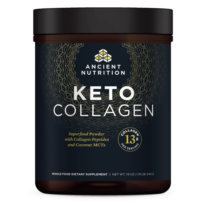 Ancient Nutrition, Keto, Collagen, Pure, 30 Servings, 19 oz (540 g) - DailyVita