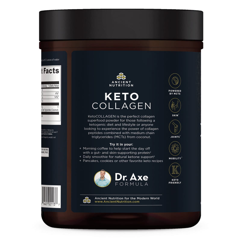 Ancient Nutrition, Keto, Collagen, Pure, 30 Servings, 19 oz (540 g) - DailyVita