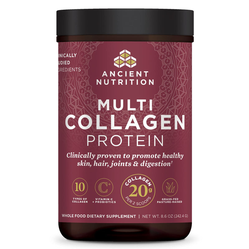 Ancient Nutrition, Multi Collagen, Protein, Pure, 24 Servings, 8.6 oz (242.4 g) - DailyVita