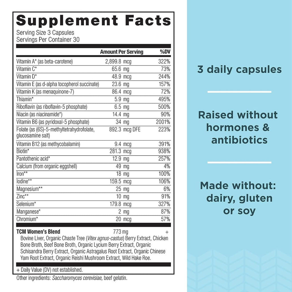 Ancient Nutrition, Ancient Nutrients, Capsules, Womens Multi, 90ct - DailyVita