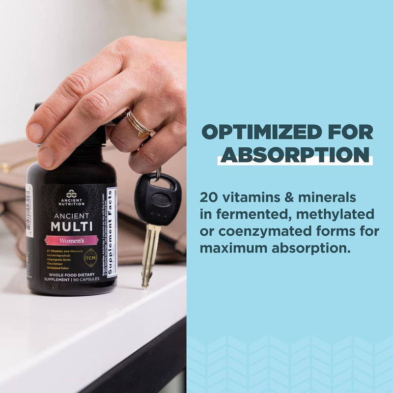 CLEARANCE! Ancient Nutrition, Ancient Nutrients, Capsules, Womens Multi, 90ct, BEST BY 12/2025 - DailyVita