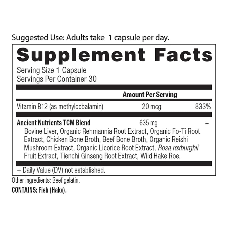 Ancient Nutrition, Ancient Nutrients, Capsules, B-12, 30ct - DailyVita
