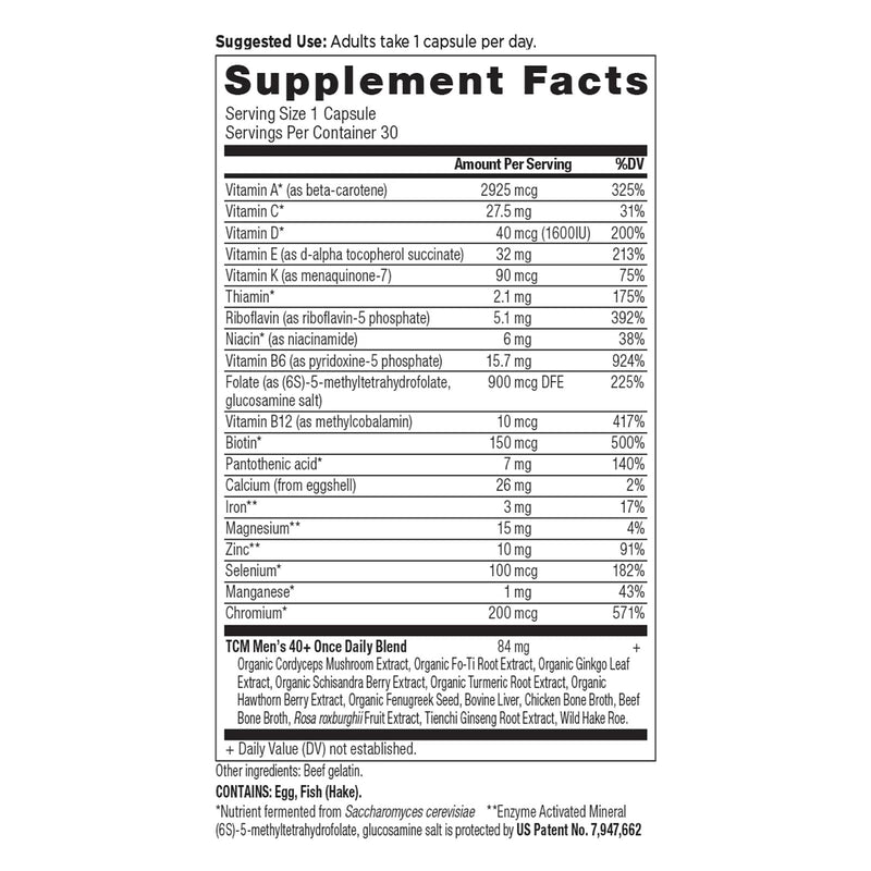 CLEARANCE! Ancient Nutrition, Ancient Nutrients, Capsules, Mens Multi Once Daily 40+, 30ct, BEST BY 01/2026 - DailyVita