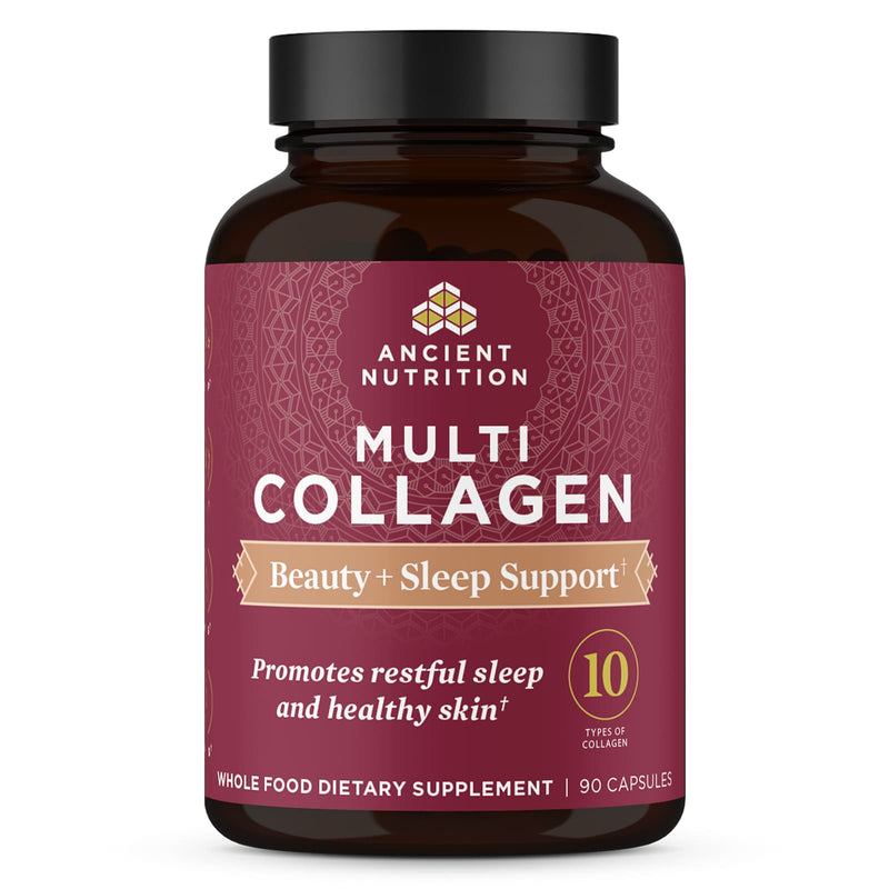Ancient Nutrition, Multi Collagen, Capsules, Beauty + Sleep Support, 90ct - DailyVita