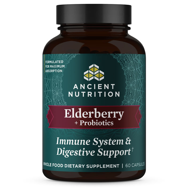 Ancient Nutrition, Ancient Herbals, Elderberry + Probiotics, Capsules, 60ct - DailyVita
