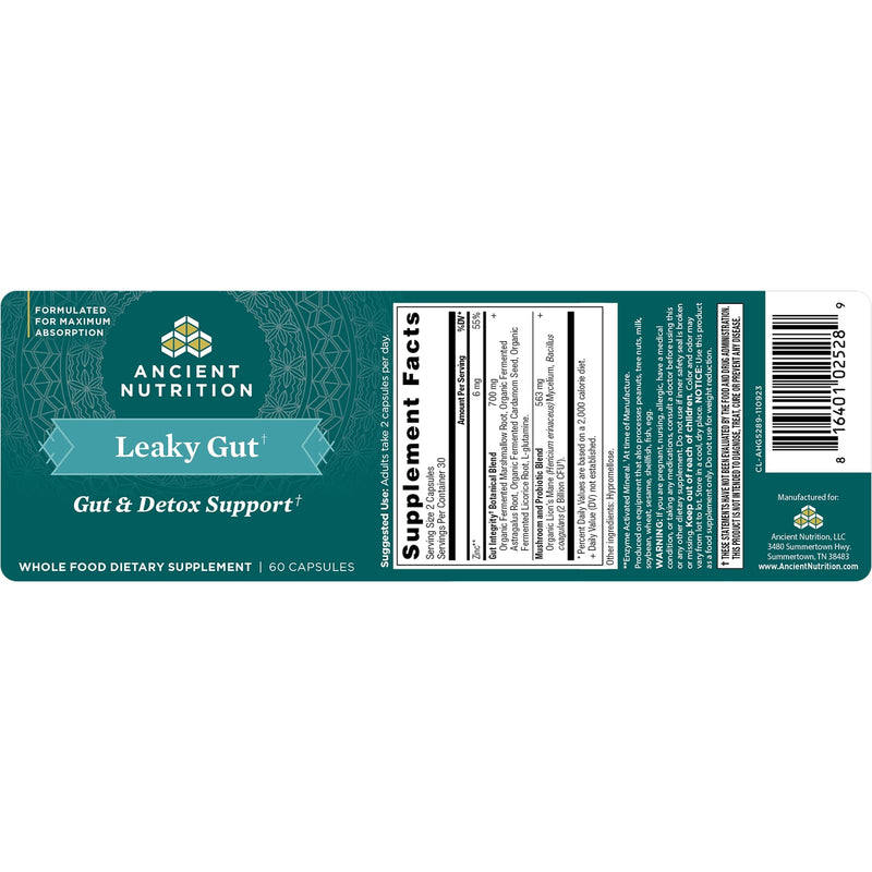 Ancient Nutrition, Ancient Herbals, Leaky Gut, 60ct - DailyVita