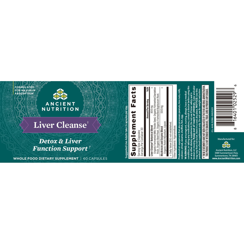 Ancient Nutrition, Ancient Herbals, Liver Cleanse, 60ct - DailyVita