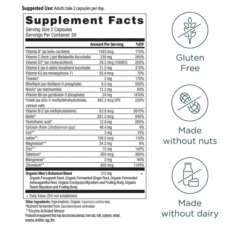 Ancient Nutrition Men's Fermented Multi - 60 Capsules