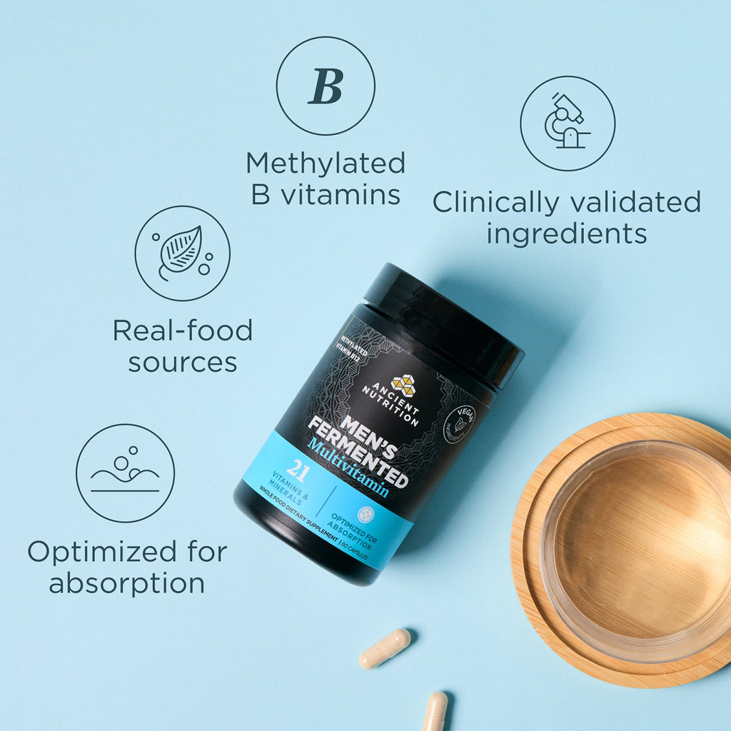 Ancient Nutrition Men's Fermented Multi - 60 Capsules - DailyVita