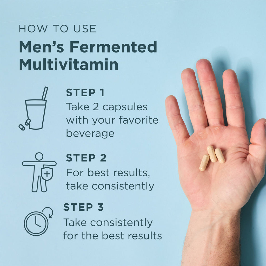 Ancient Nutrition Men's Fermented Multi - 60 Capsules - DailyVita