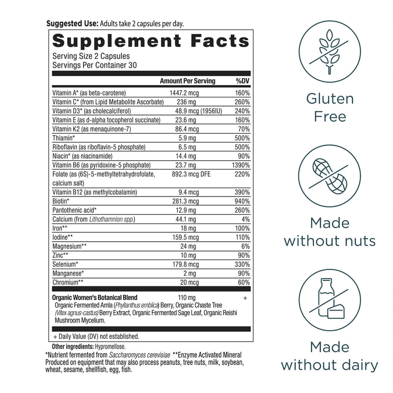 Ancient Nutrition Multi Fermentado Feminino - 60 Cápsulas