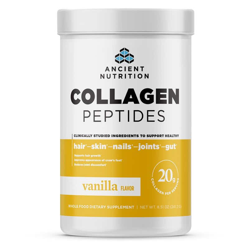 Ancient Nutrition, Collagen Peptides, Vanilla, 12 Servings, 8.51 oz (241.2 g) - DailyVita