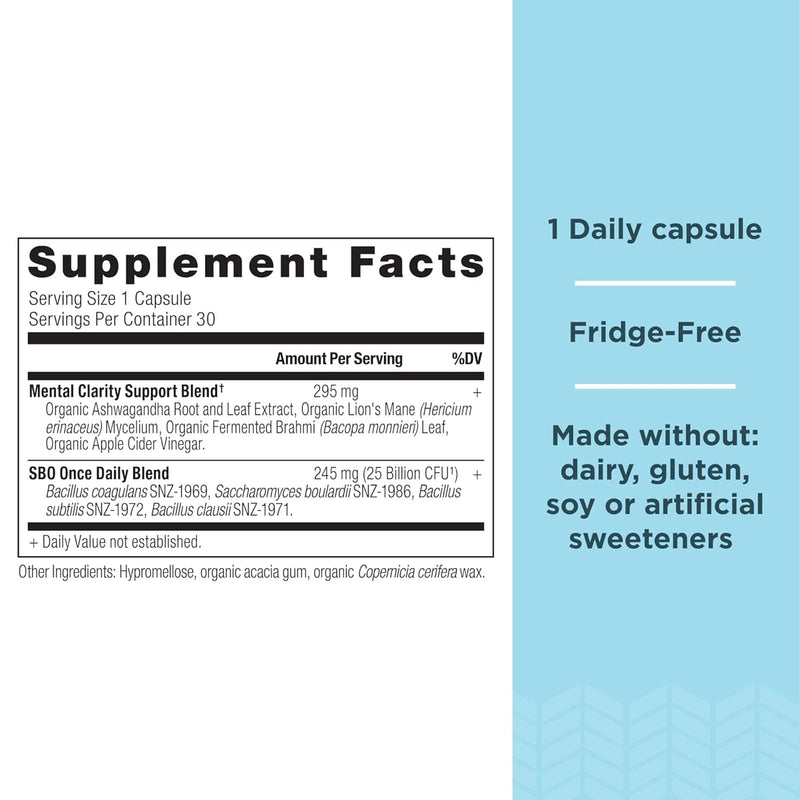 Ancient Nutrition, SBO Probiotics, Once Daily, Mental Clarity, 30ct - DailyVita