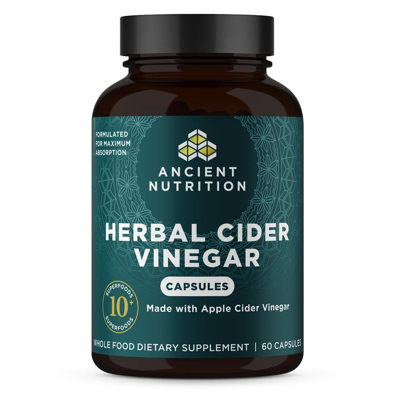 Ancient Nutrition, Herbal Cider Vinegar, Capsules, 60ct - DailyVita