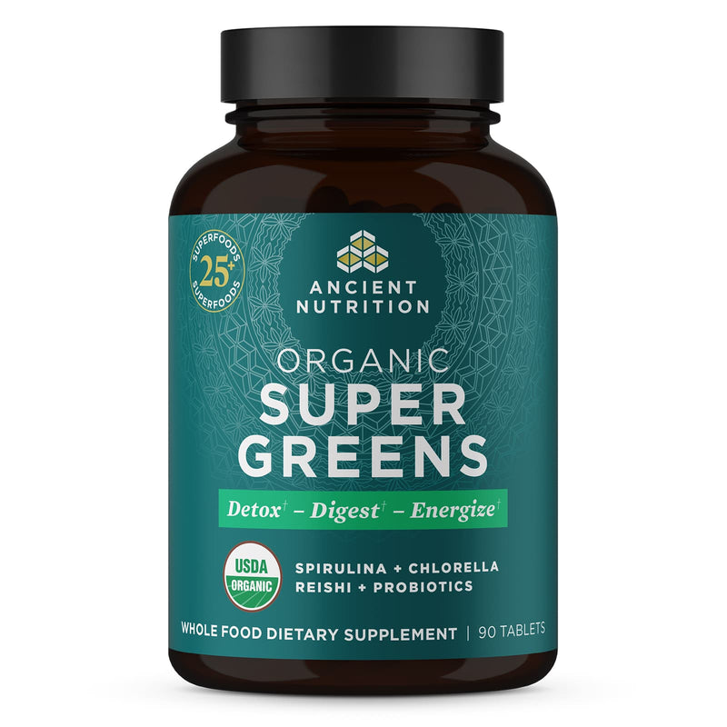Ancient Nutrition, Organic Super Greens, Tablet, 90ct - DailyVita