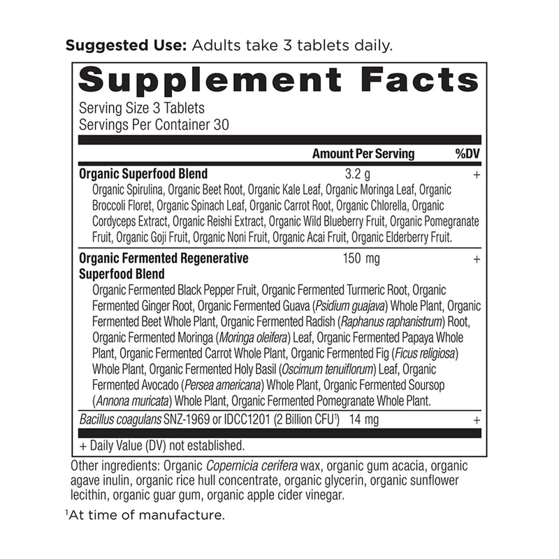 Ancient Nutrition, Organic Super Greens, Tablet, 90ct - DailyVita
