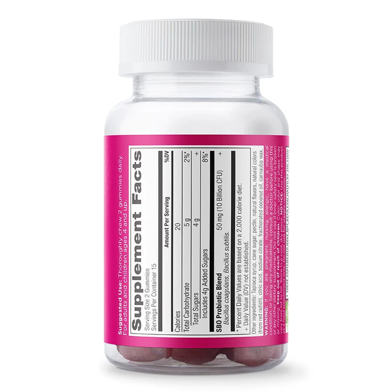 Ancient Nutrition, SBO Probiotic, Gummy 10b CFU, Berry, 30ct - DailyVita