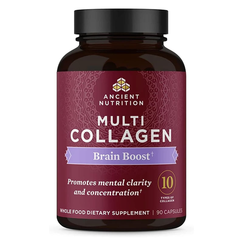 Ancient Nutrition, Multi Collagen, Capsules, Brain Boost, 90ct - DailyVita