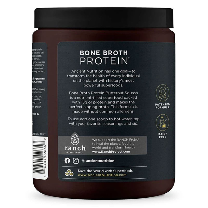 Ancient Nutrition, Bone Broth Protein, Butternut Squash, 15 Servings, 15.7 oz (446 g) - DailyVita
