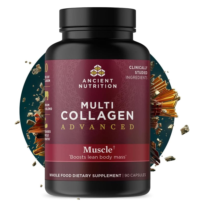 Ancient Nutrition, Multi Collagen Advanced, Capsules, Muscle, 90ct - DailyVita