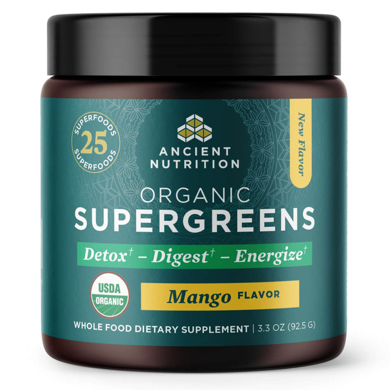 Ancient Nutrition Organic Super Greens Mango 