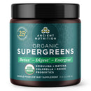 CLEARANCE! Ancient Nutrition Organic Super Greens Unflavored 12 Servings - 3.4 oz (96 g), BEST BY 03/2026 - DailyVita