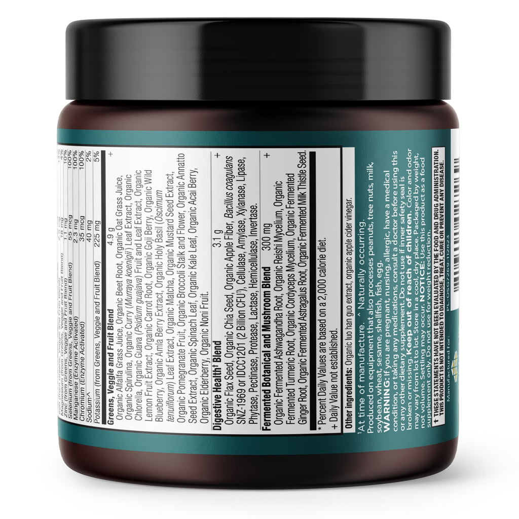 Ancient Nutrition Organic Super Greens + Multivitamins 12 Servings, 3.6 oz (102 g) - DailyVita