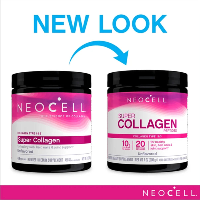 CLEARANCE! NeoCell Super Collagen 7 oz (Unflavored), Stain or Minor Damage - DailyVita