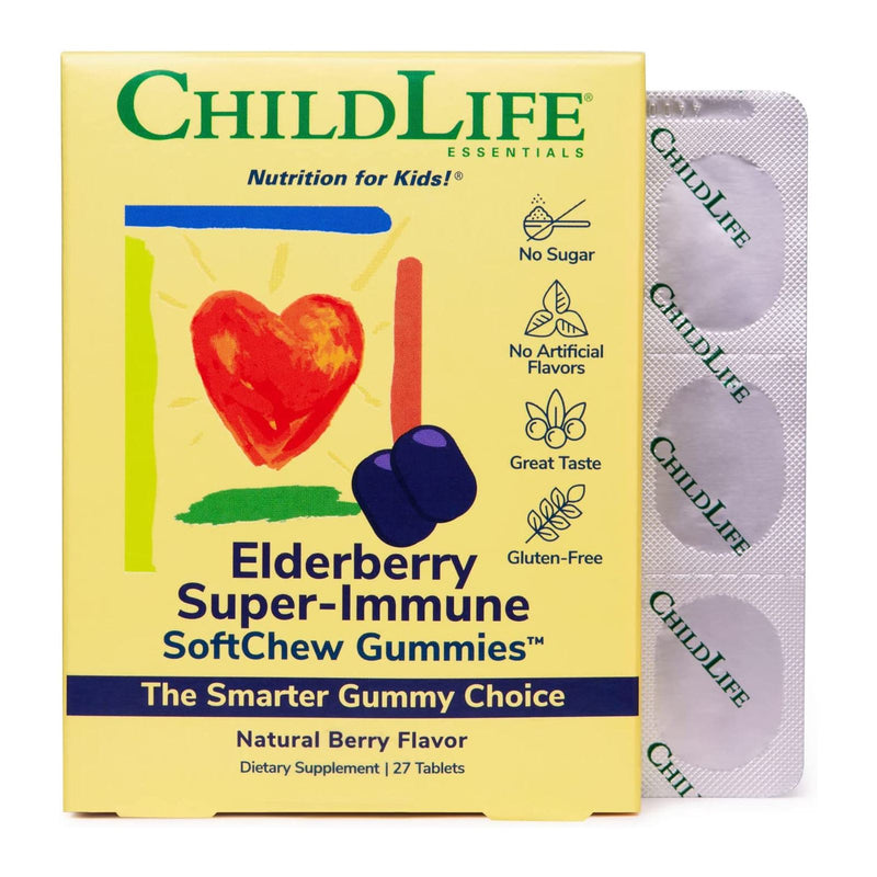 CLEARANCE! ChildLife Elderberry Super-Immune SoftChew Gummies 27 CT, BEST BY 11/2025 - DailyVita