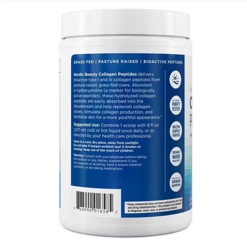 Nordic Beauty Collagen Peptides Unflavored 10.6 oz (300 g) Powder