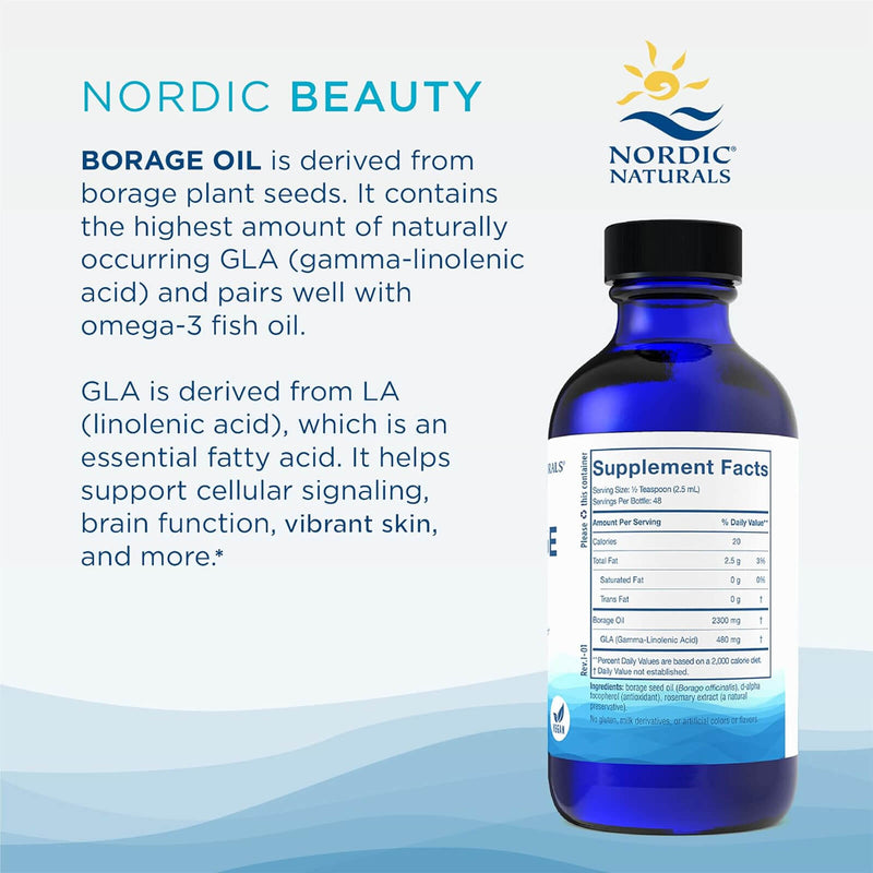 Nordic Beauty Borage Oil Unflavored 4 oz