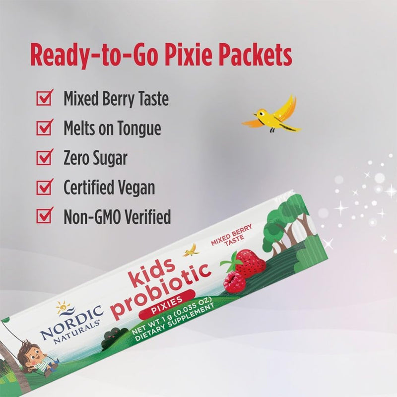 Kids Nordic® Flora Probiotic Pixies Mixed Berry 30 Packets Powder - DailyVita