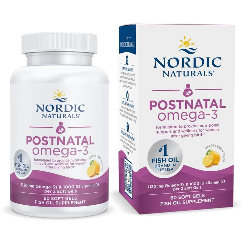 Nordic® Postnatal Omega-3 Lemon 60 Softgels