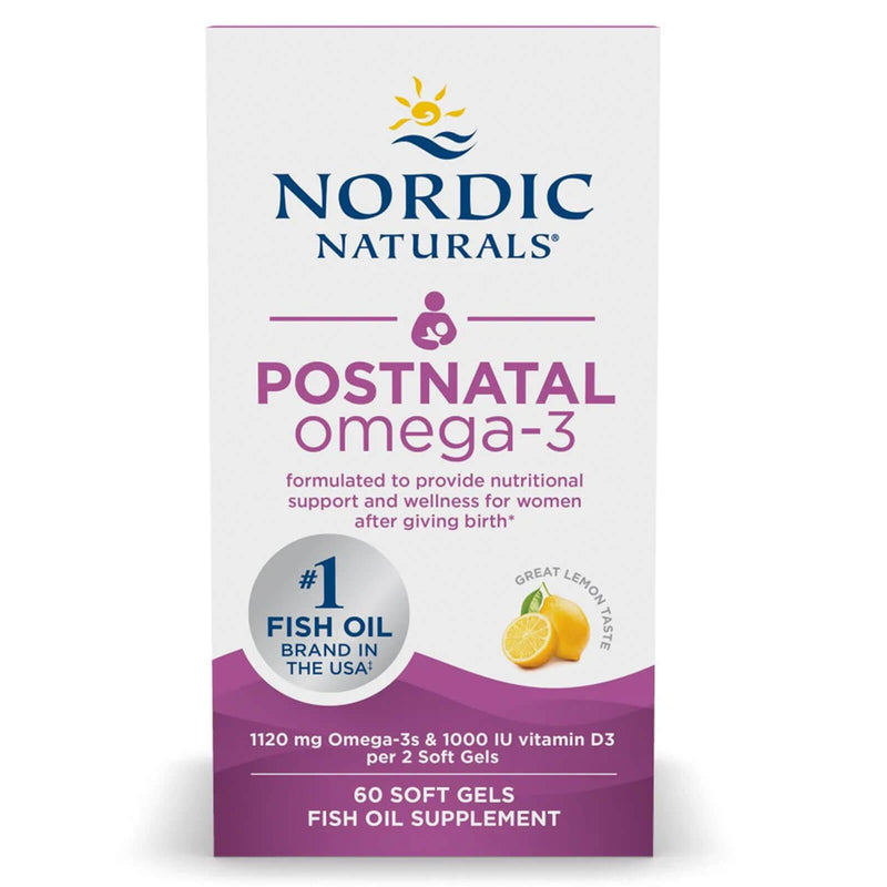 Nordic® Postnatal Omega-3 Lemon 60 Softgels