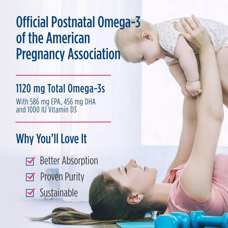 Nordic® Postnatal Omega-3 Lemon 60 Softgels