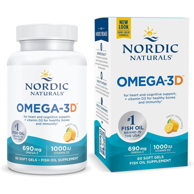 Nordic® Omega-3D™ Lemon 60 Softgels