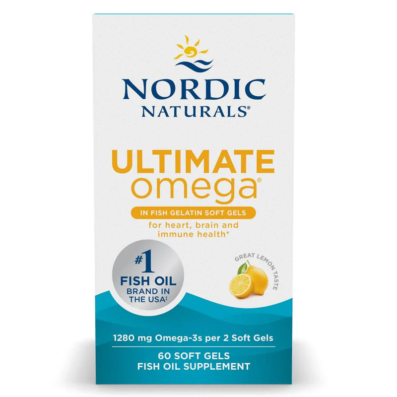 Nordic® Ultimate Omega® in Fish Gelatin Lemon 60 Softgels