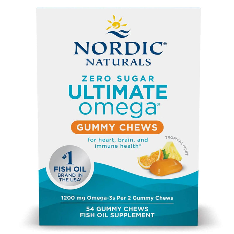 Nordic® Zero Sugar Ultimate Omega® Gummy Chews Tropical Fruit 54 Gummies