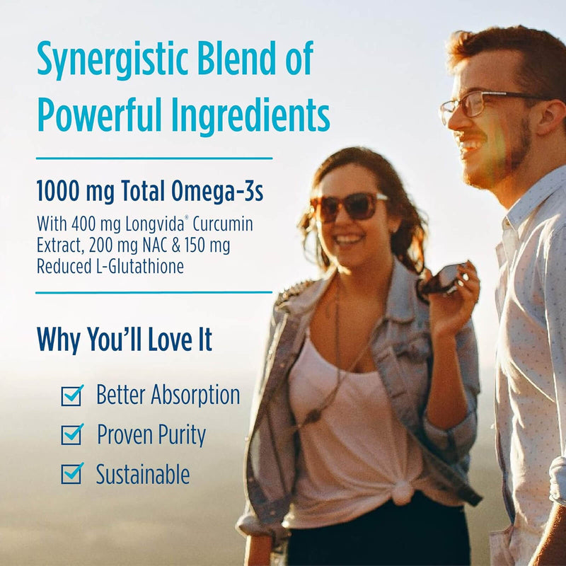 Nordic® Ultimate Omega +Curcumin (formerly Omega Curcumin) Unflavored 60 Softgels