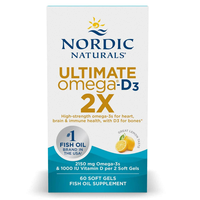 Nordic® Ultimate Omega®-D3 2X Lemon 60 Softgels