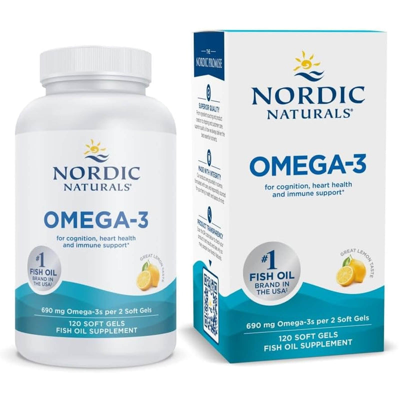 Nordic® Omega-3 Lemon 120 Softgels