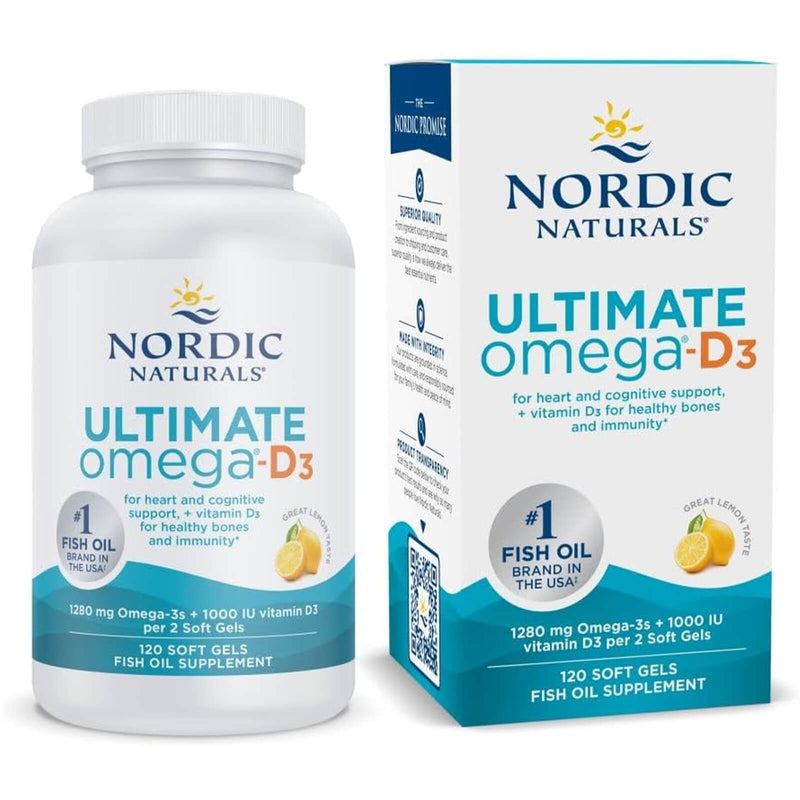 Nordic® Ultimate Omega-D3® Lemon 120 Softgels