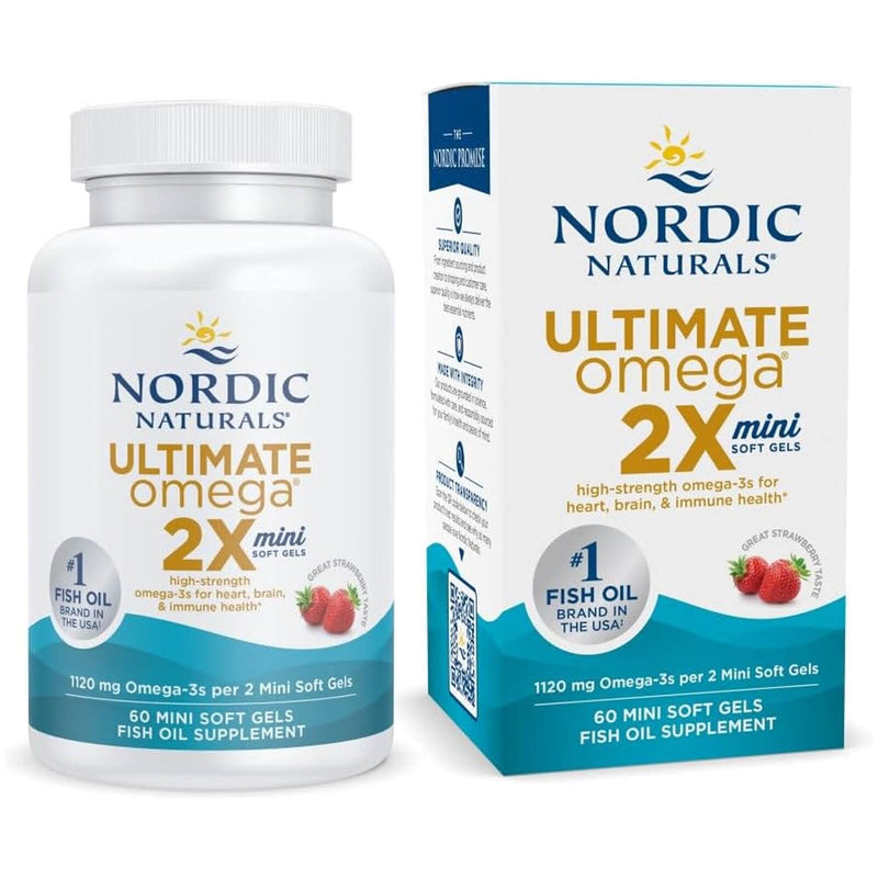 Nordic® Ultimate Omega® 2X Mini Strawberry 60 Softgels