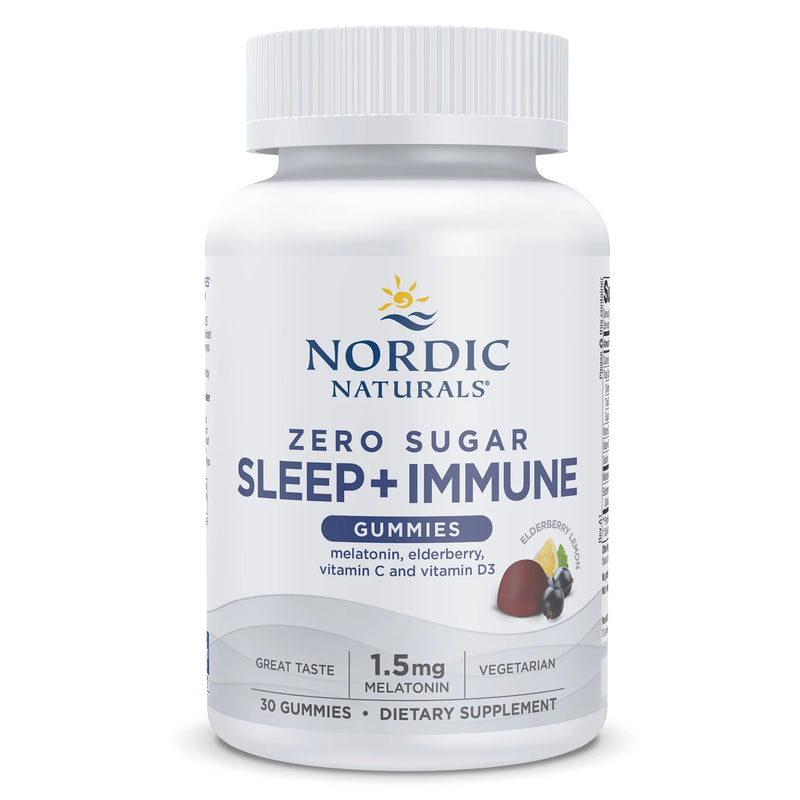 Nordic® Zero Sugar Sleep + Immune Guummies Elderberry Lemon 30 Gummies