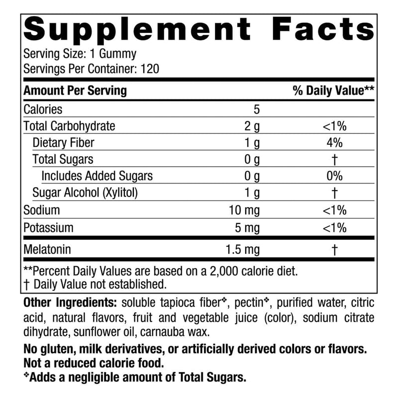 Nordic® Zero Sugar Melatonin Raspberry 120 Gummies