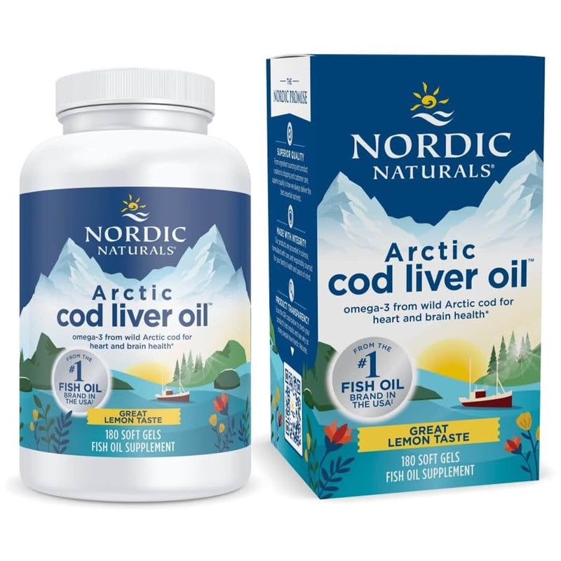 Nordic® Arctic Cod Liver Oil™ Lemon 180 Softgels