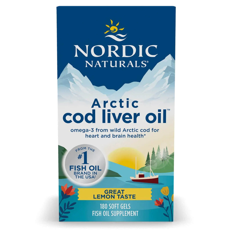 Nordic® Arctic Cod Liver Oil™ Lemon 180 Softgels